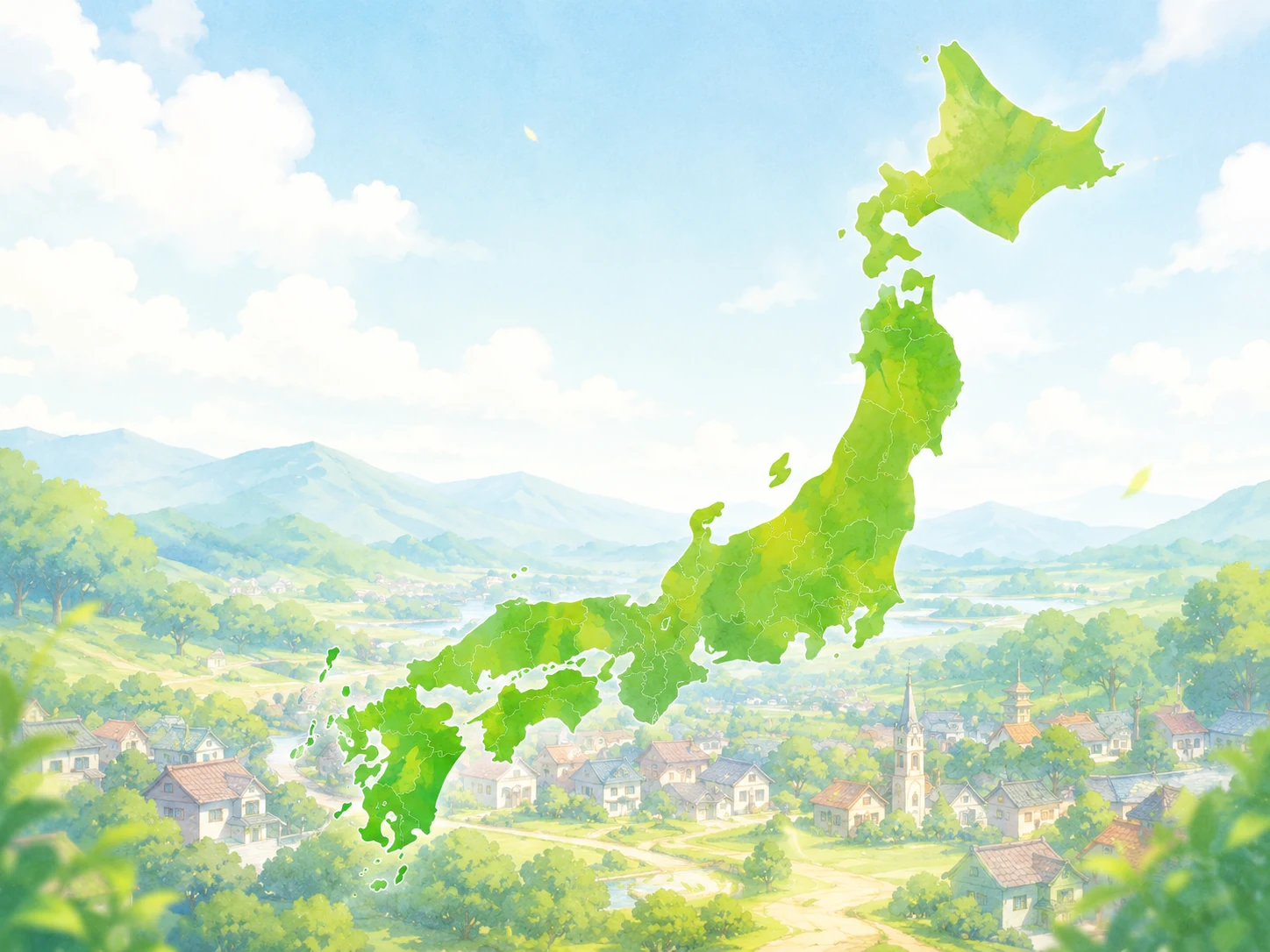 全国47都道府県の支部イメージ（日本地図イラスト）